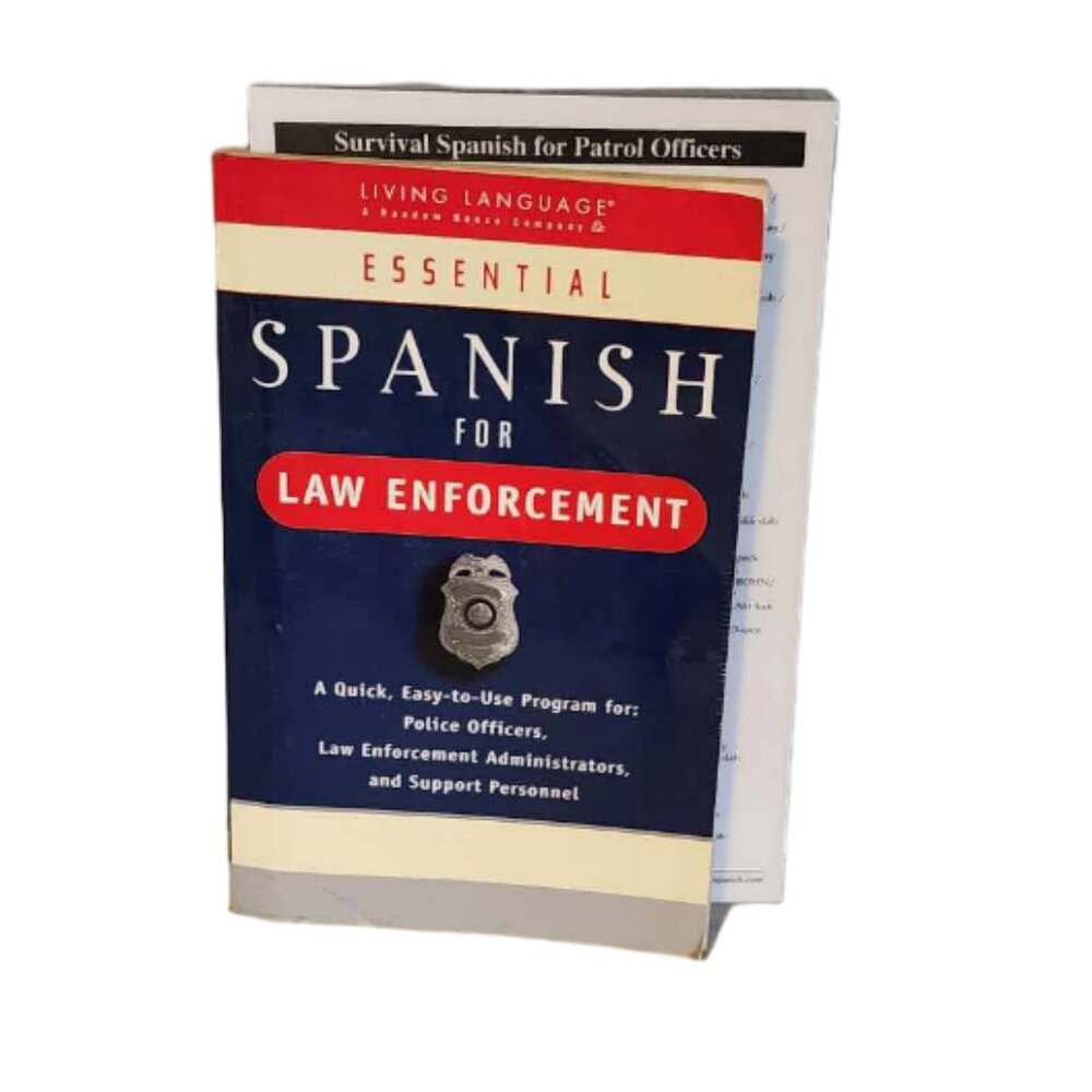 EUC Essential Spanish for Law Enforcement Book w/ laminate cheat sheet